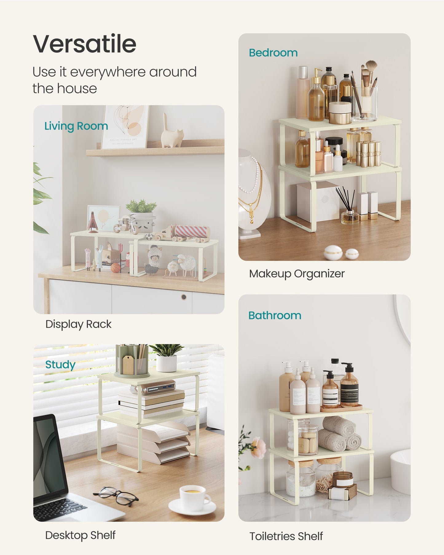 Cabinet Organizer Shelf, Set of 2