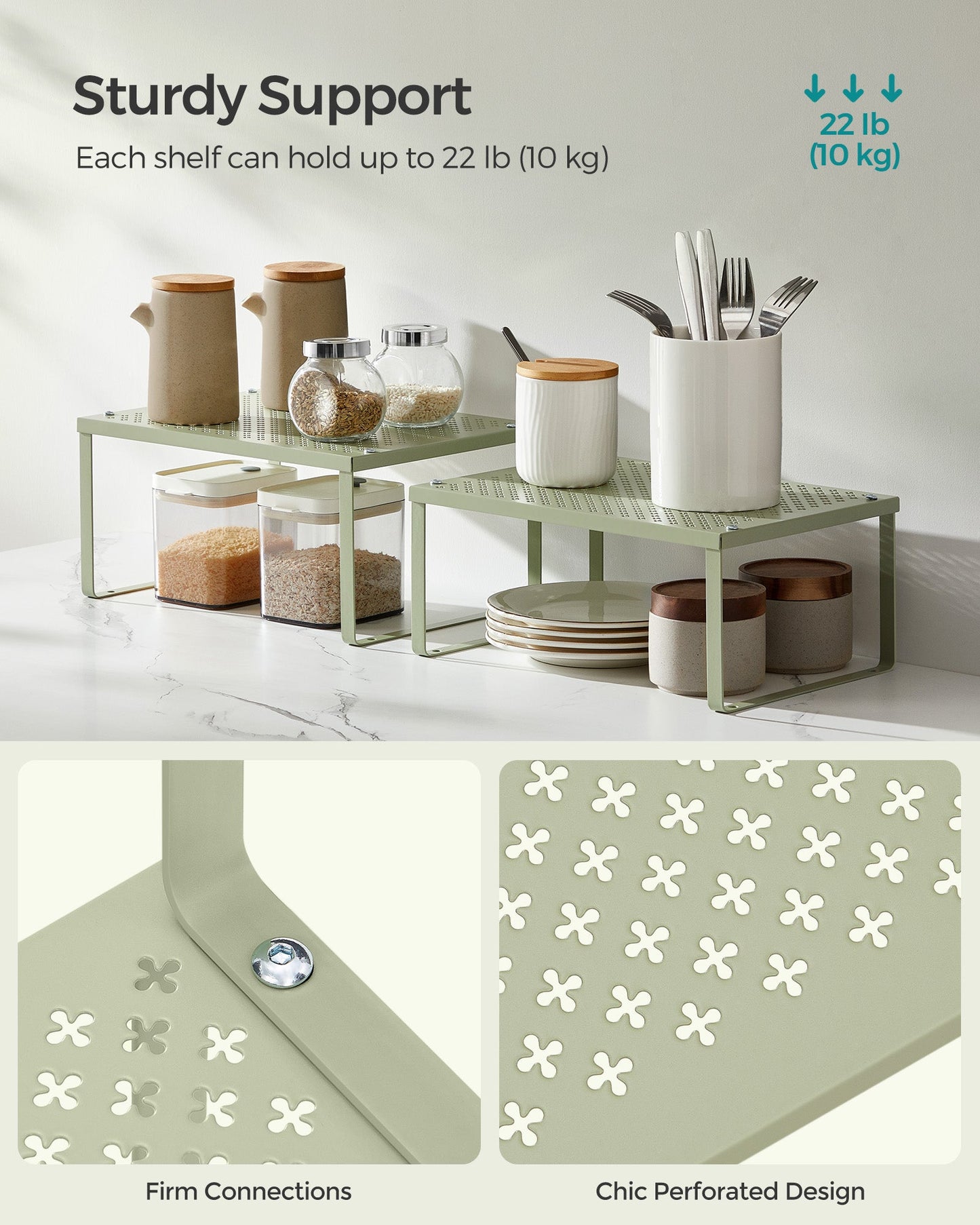 Set of 4 Metal Spice Rack