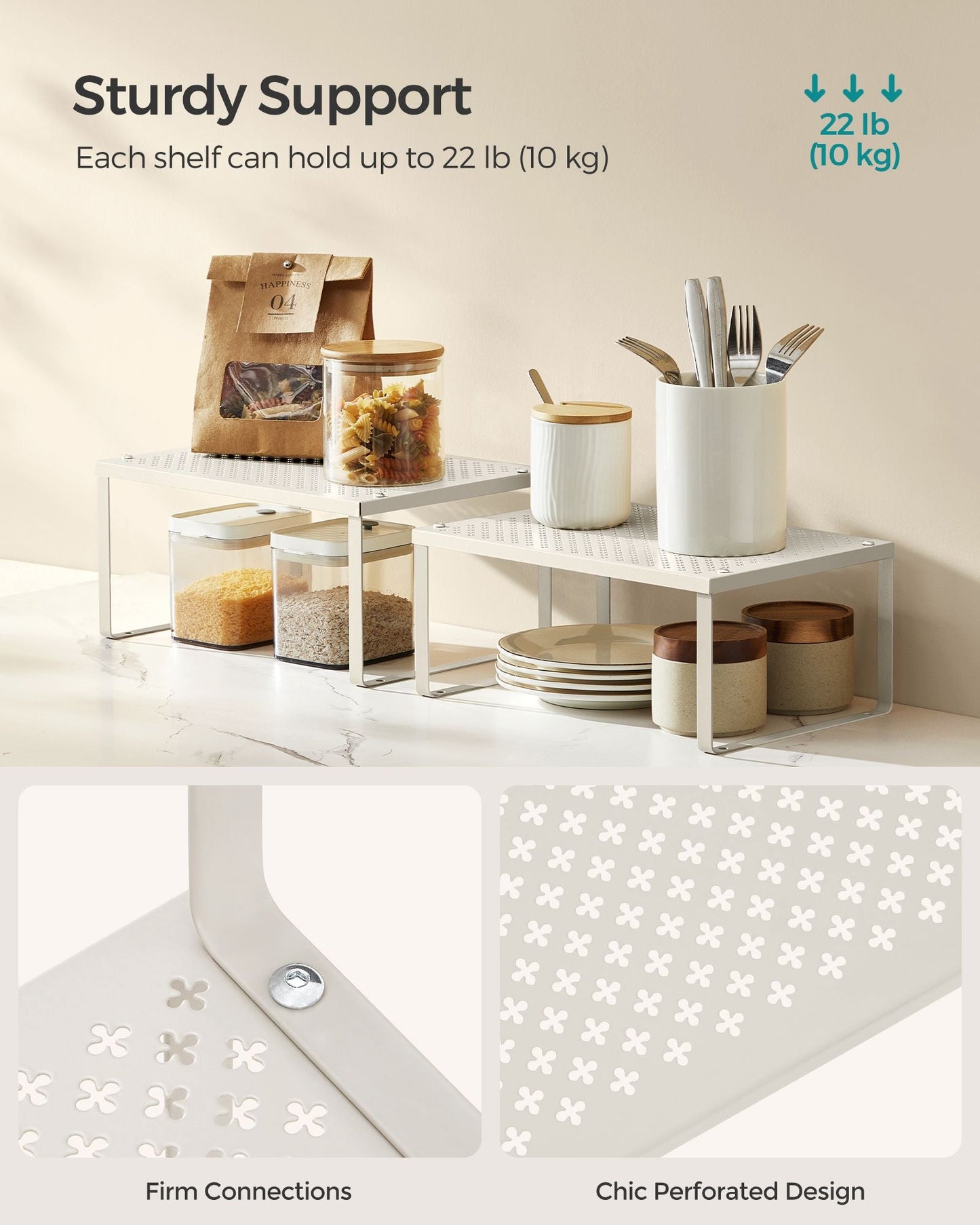 Set of 4 Metal Spice Rack