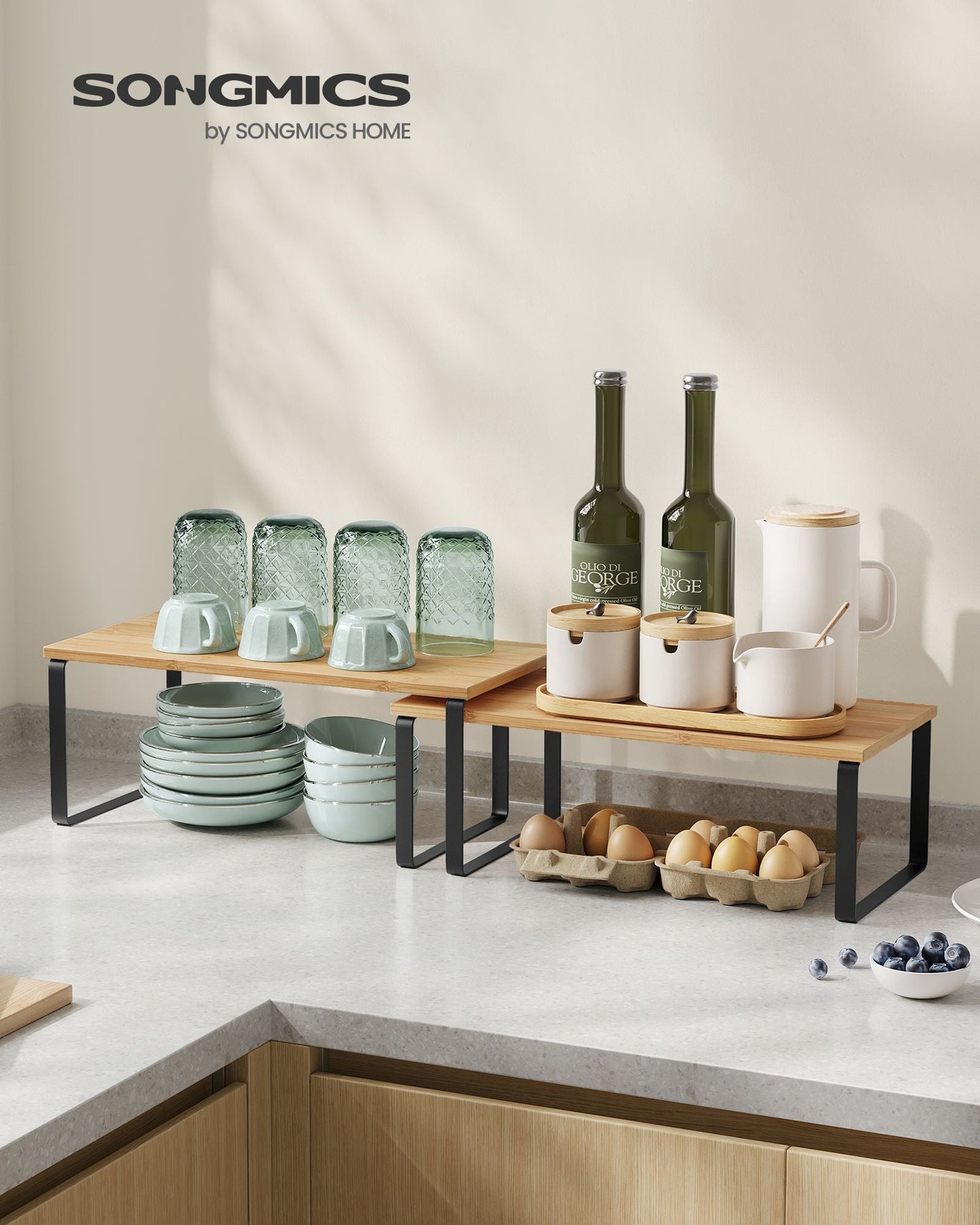 Set of 4 Kitchen Counter Shelves