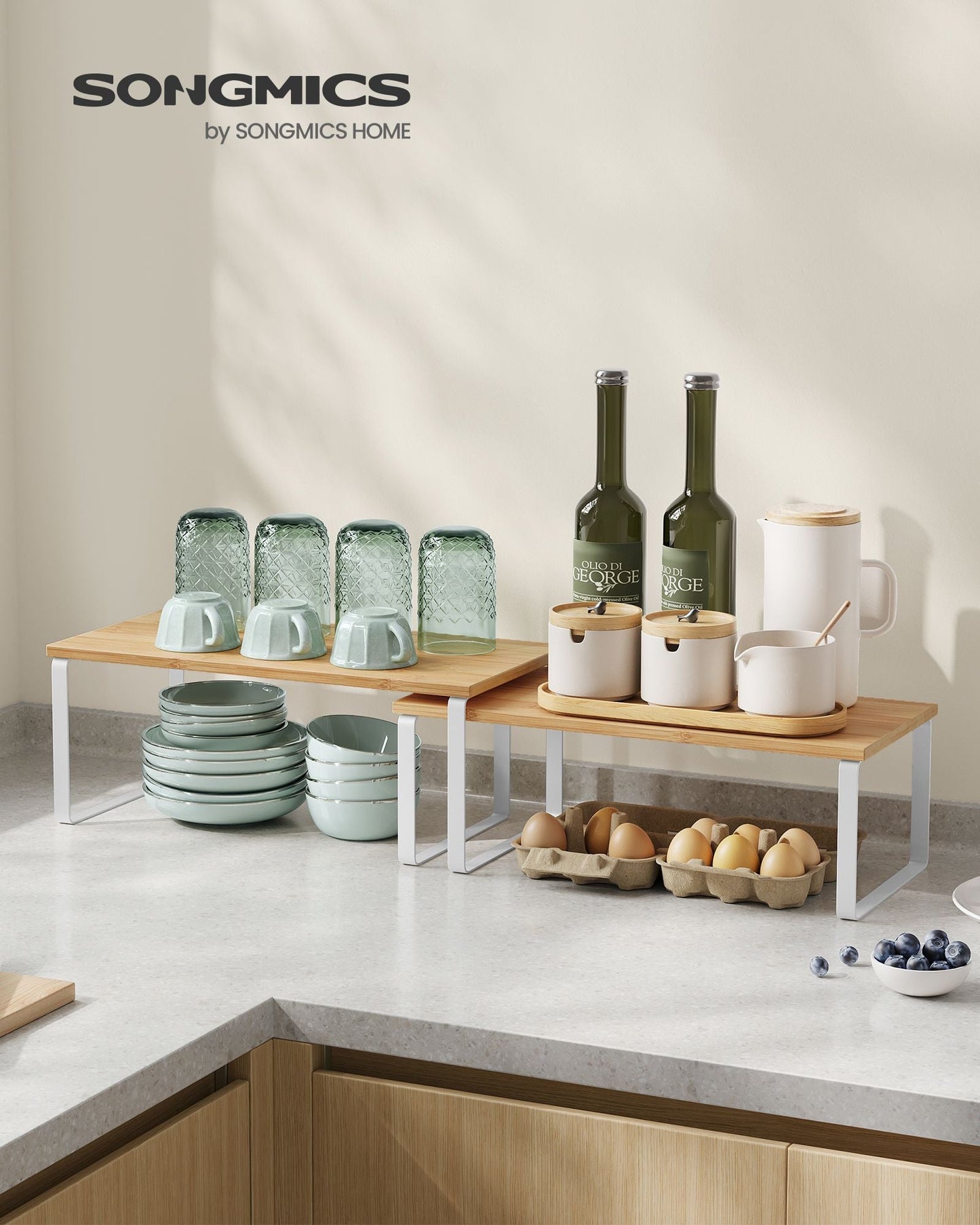 Set of 4 Kitchen Counter Shelves