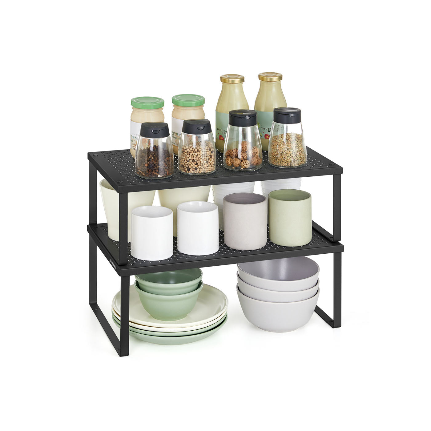 Set of 2 Metal Kitchen Spice Racks