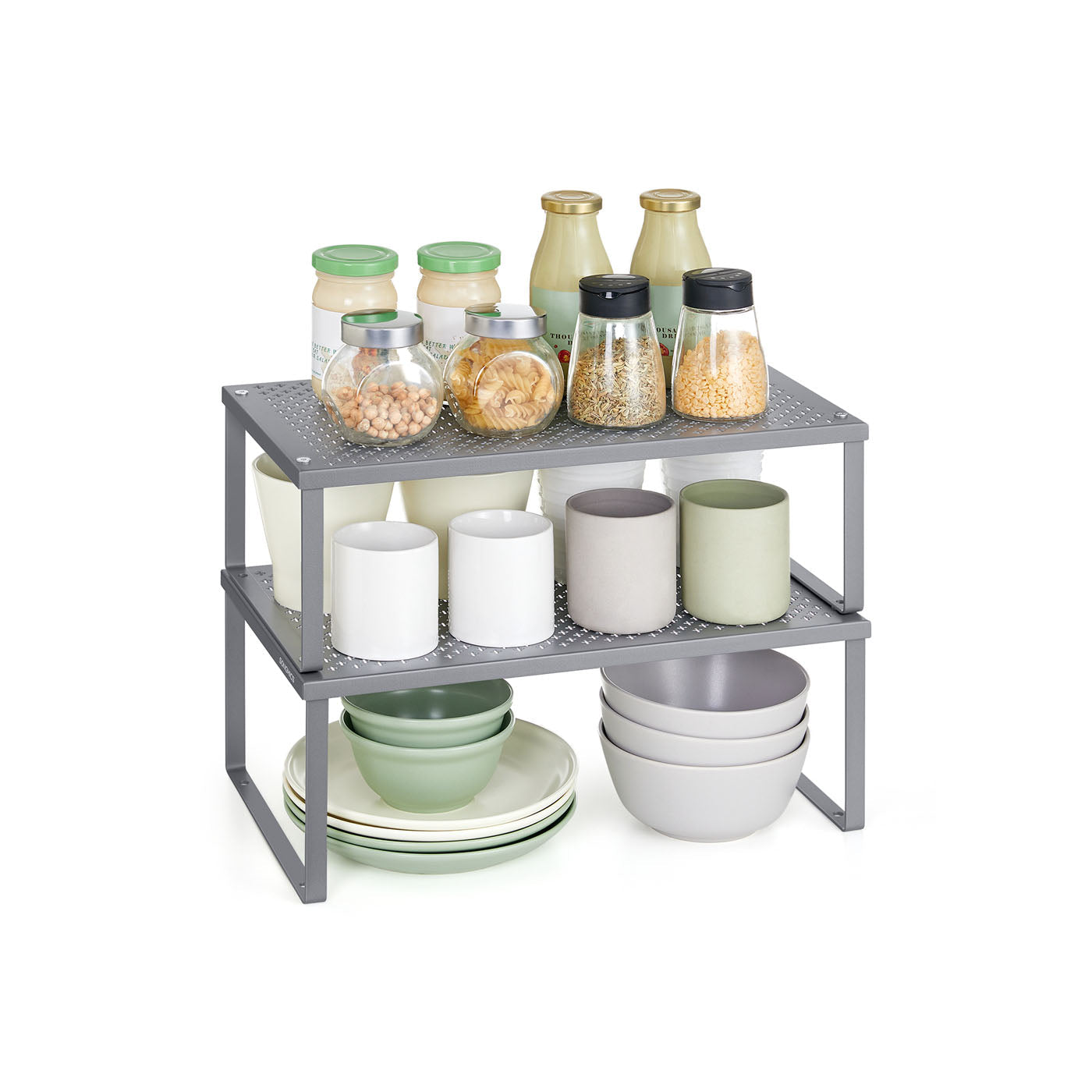 Set of 2 Metal Kitchen Spice Racks