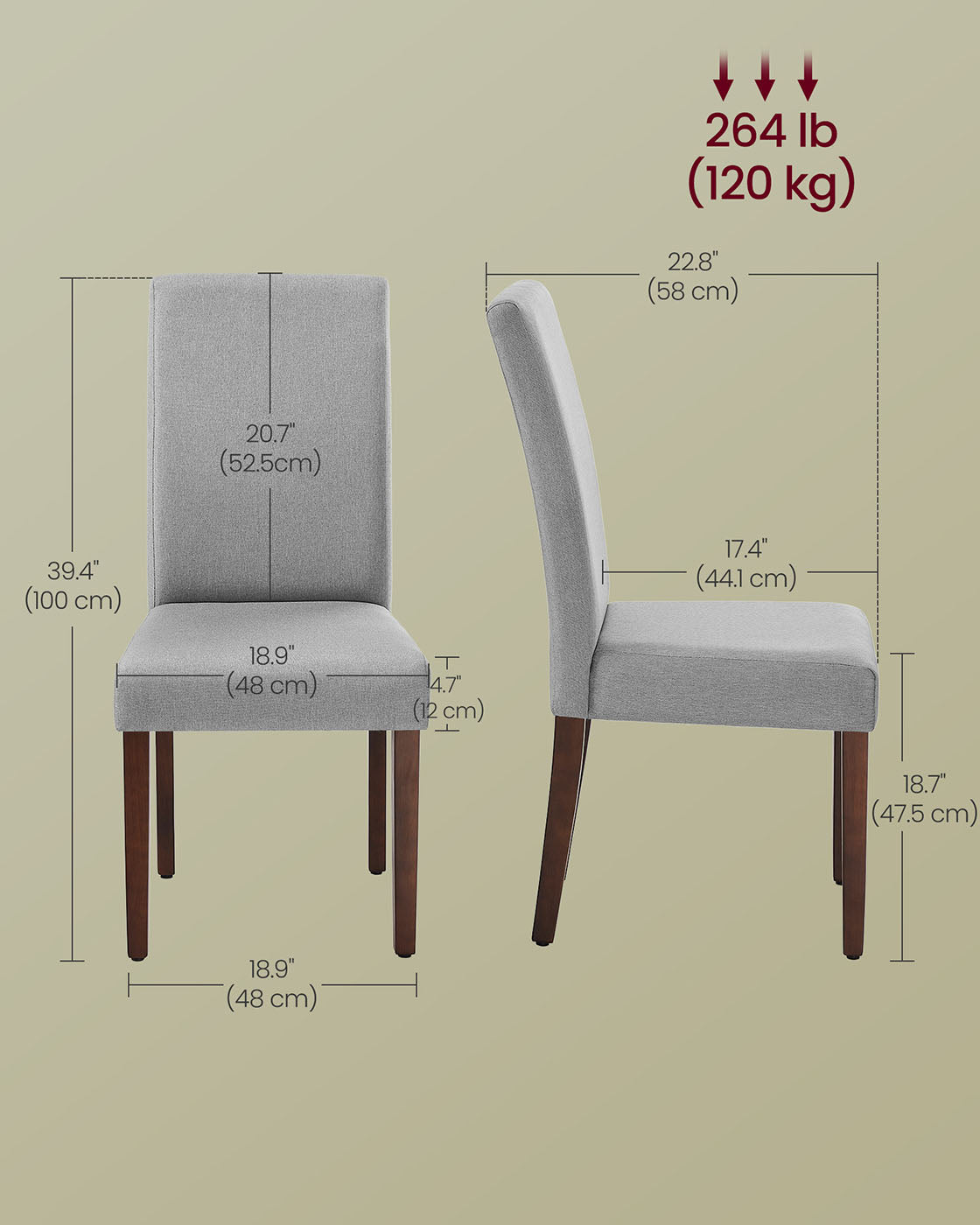Set of 2 Dining Chairs