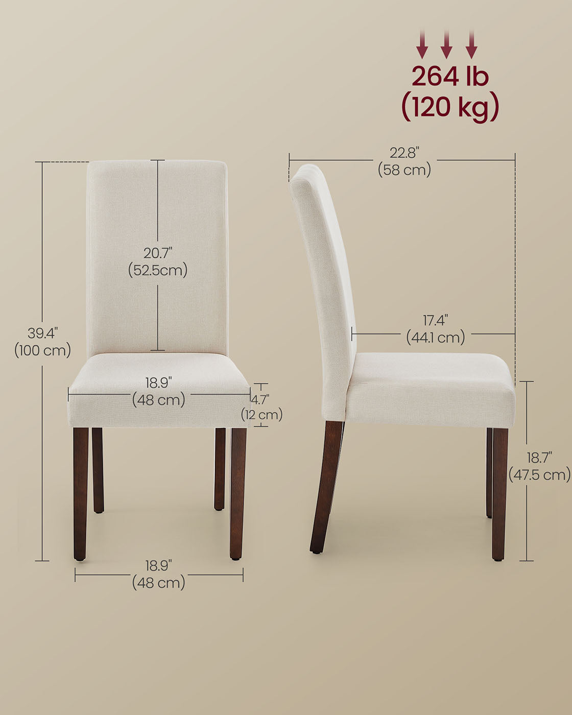 Set of 2 Dining Chairs