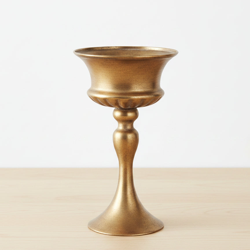 Antique Gold Tin Compote