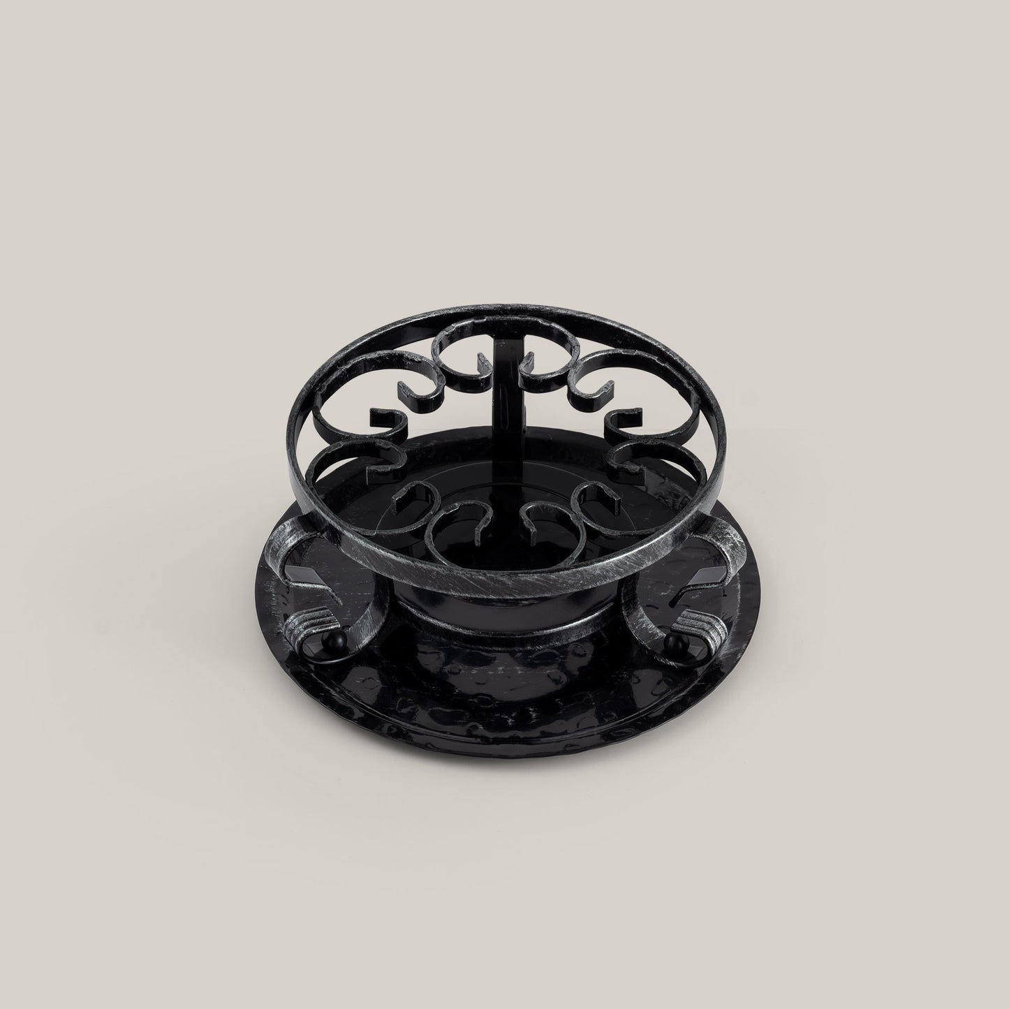 Lugano Matte Black Cast Iron Cheese Fondue Set