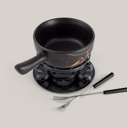 Gruyere Ceramic Cheese Fondue Set