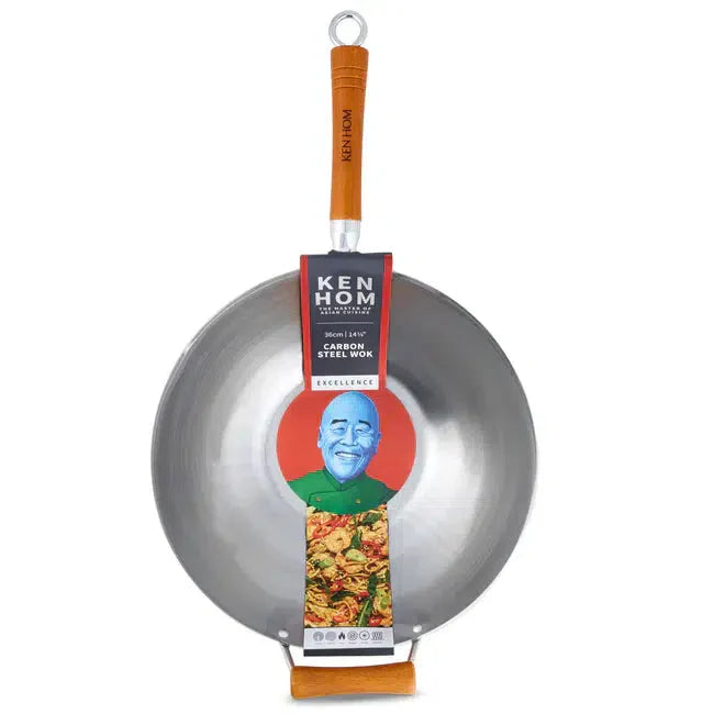 Ken Hom Excellence Carbon Steel Wok 14"