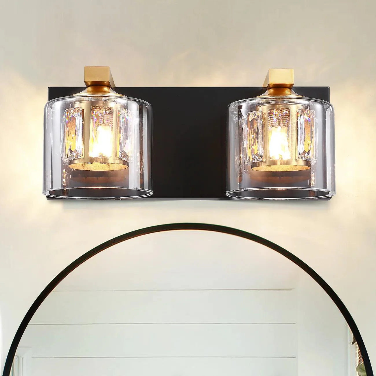 Kolt Chrome Modern 2-Light Bathroom Vanity Light