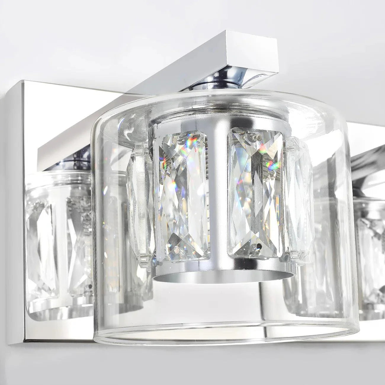 Kolt Chrome Modern 2-Light Bathroom Vanity Light