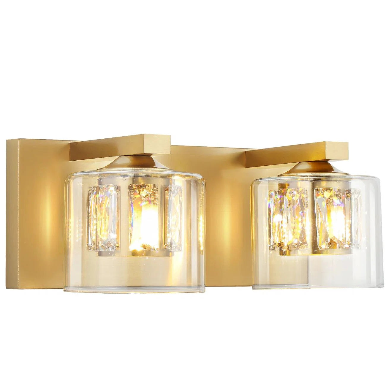 Kolt Chrome Modern 2-Light Bathroom Vanity Light