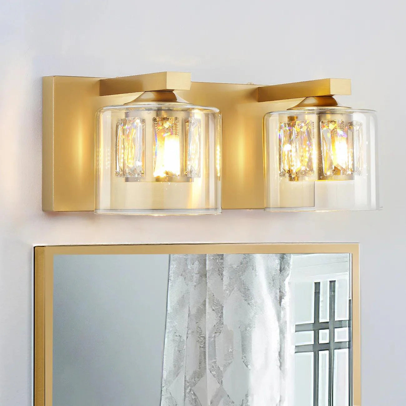 Kolt Chrome Modern 2-Light Bathroom Vanity Light