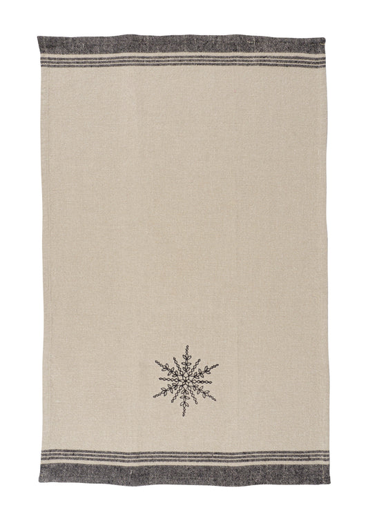 KAF Home Natural Embroidered Kitchen Towel