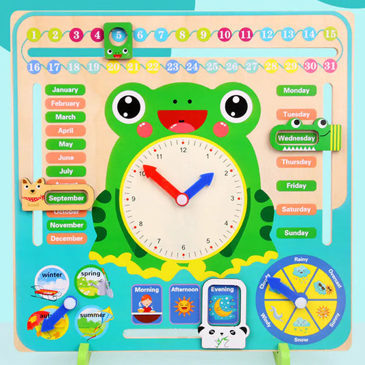 7-in-1 Standing Weather Calendar Clock