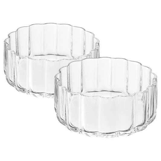 Flower Bowl Glassware, Set of 2