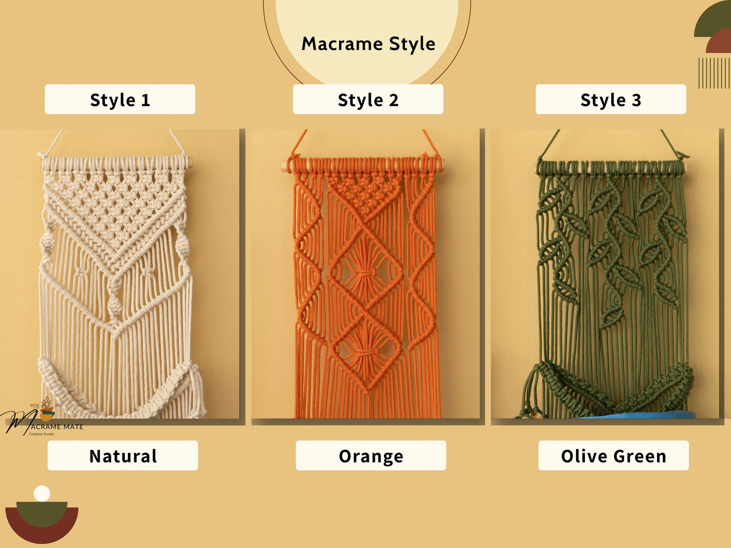 Kica Macrame Baseball Hat Holders