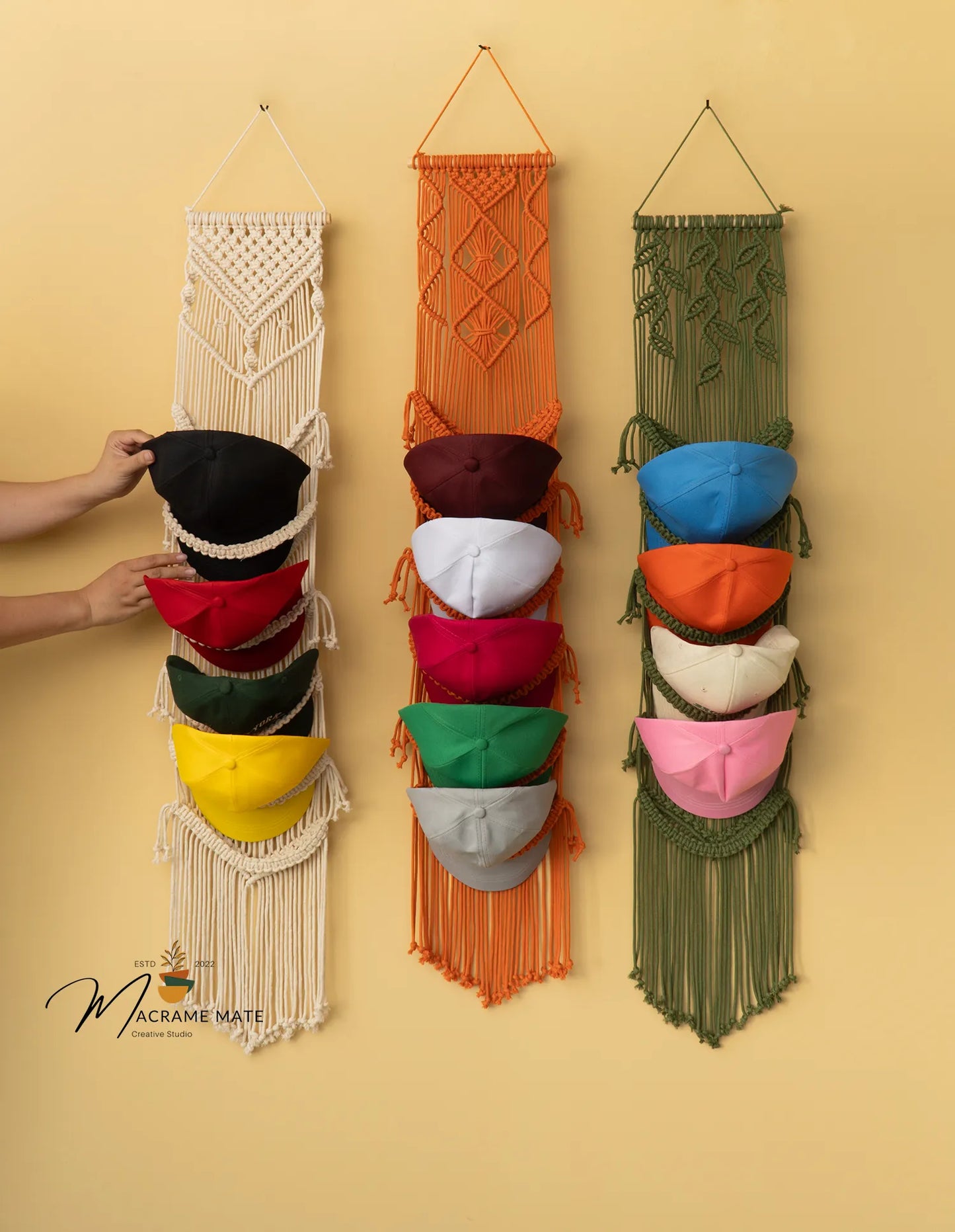 Kica Macrame Baseball Hat Holders