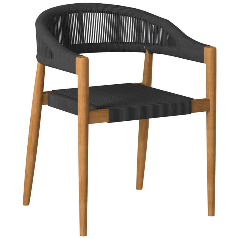 Klint Teak Stackable Patio Dining Armchair 4PC