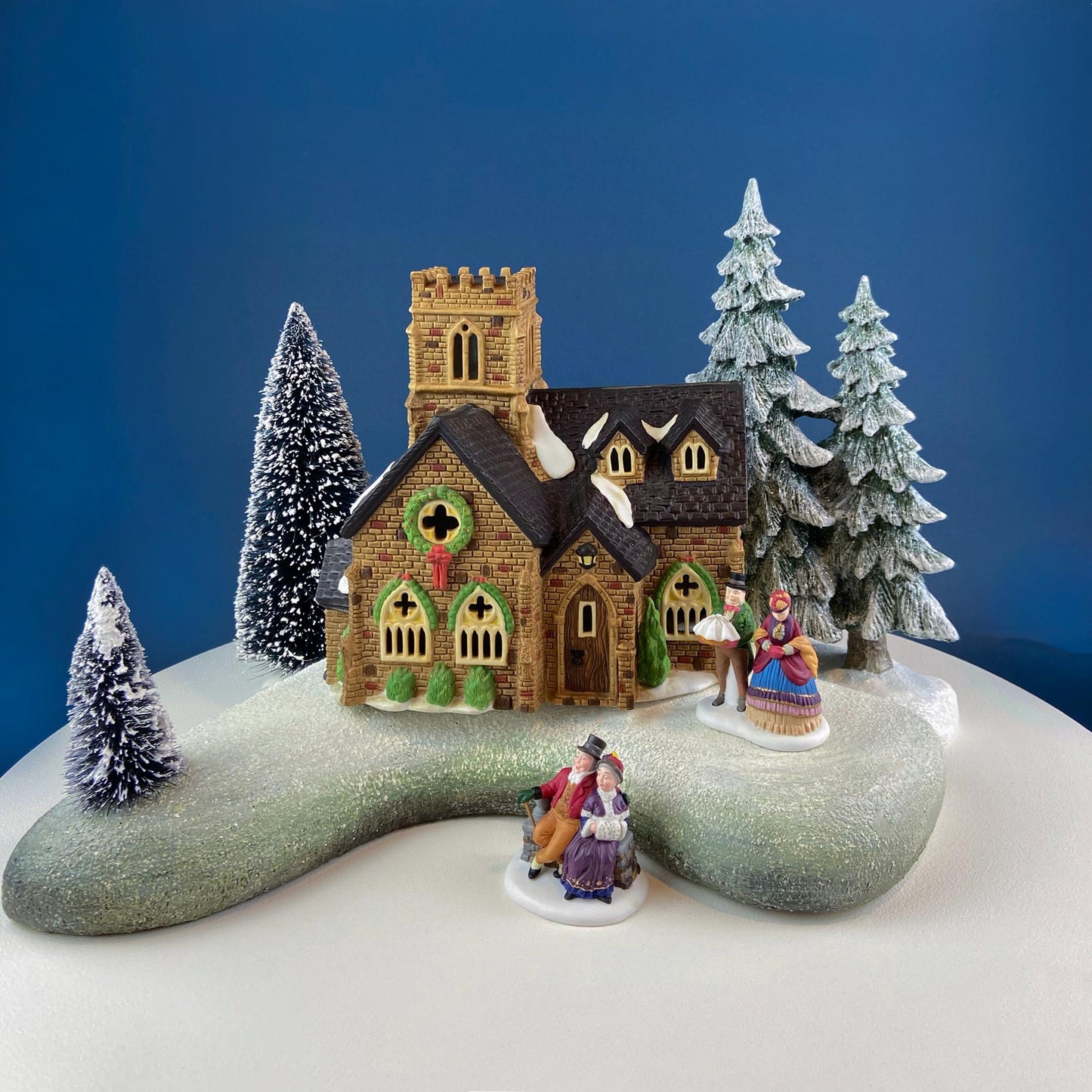 Knottinghill Church by Department 56. Dickens Village Series. Porcelain Illuminated House. Home Retail Seasonal Decor. Gift for Him or Her.