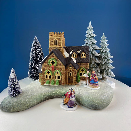 Knottinghill Church by Department 56. Dickens Village Series. Porcelain Illuminated House. Home Retail Seasonal Decor. Gift for Him or Her.