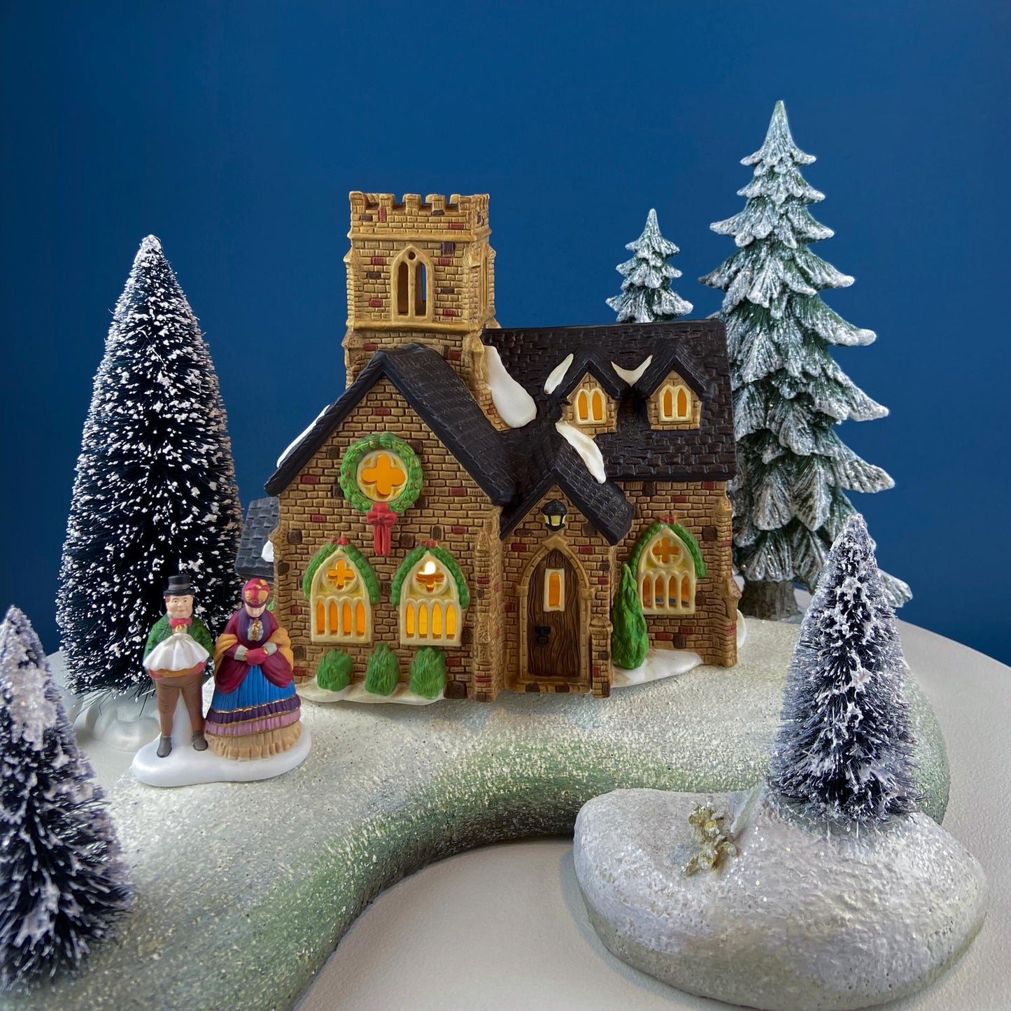 Knottinghill Church by Department 56. Dickens Village Series. Porcelain Illuminated House. Home Retail Seasonal Decor. Gift for Him or Her.