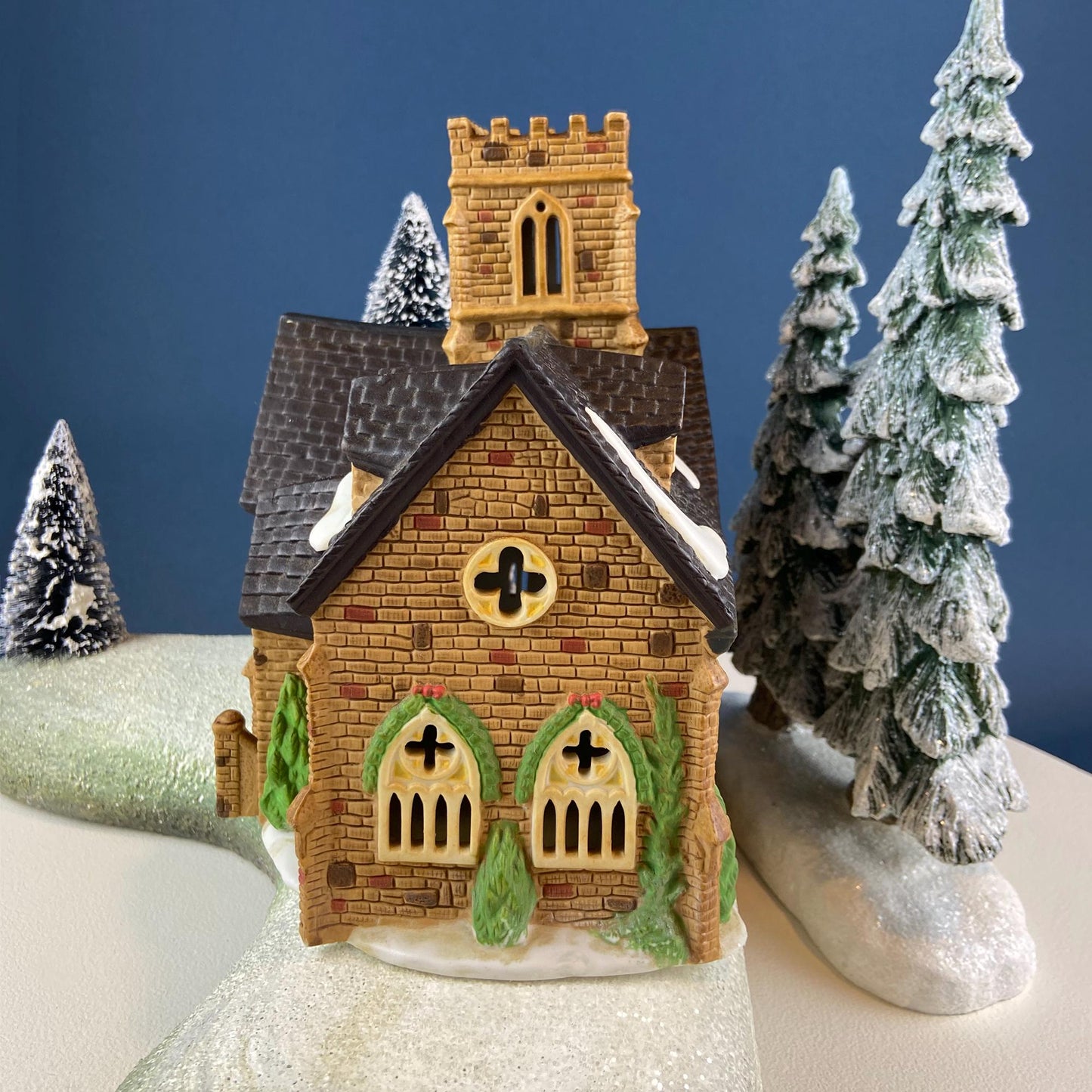 Knottinghill Church by Department 56. Dickens Village Series. Porcelain Illuminated House. Home Retail Seasonal Decor. Gift for Him or Her.