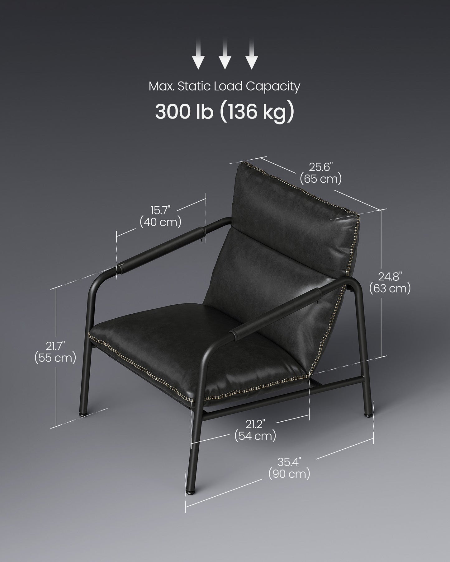 EKHO Collection - Accent Chair with Sleek Frame