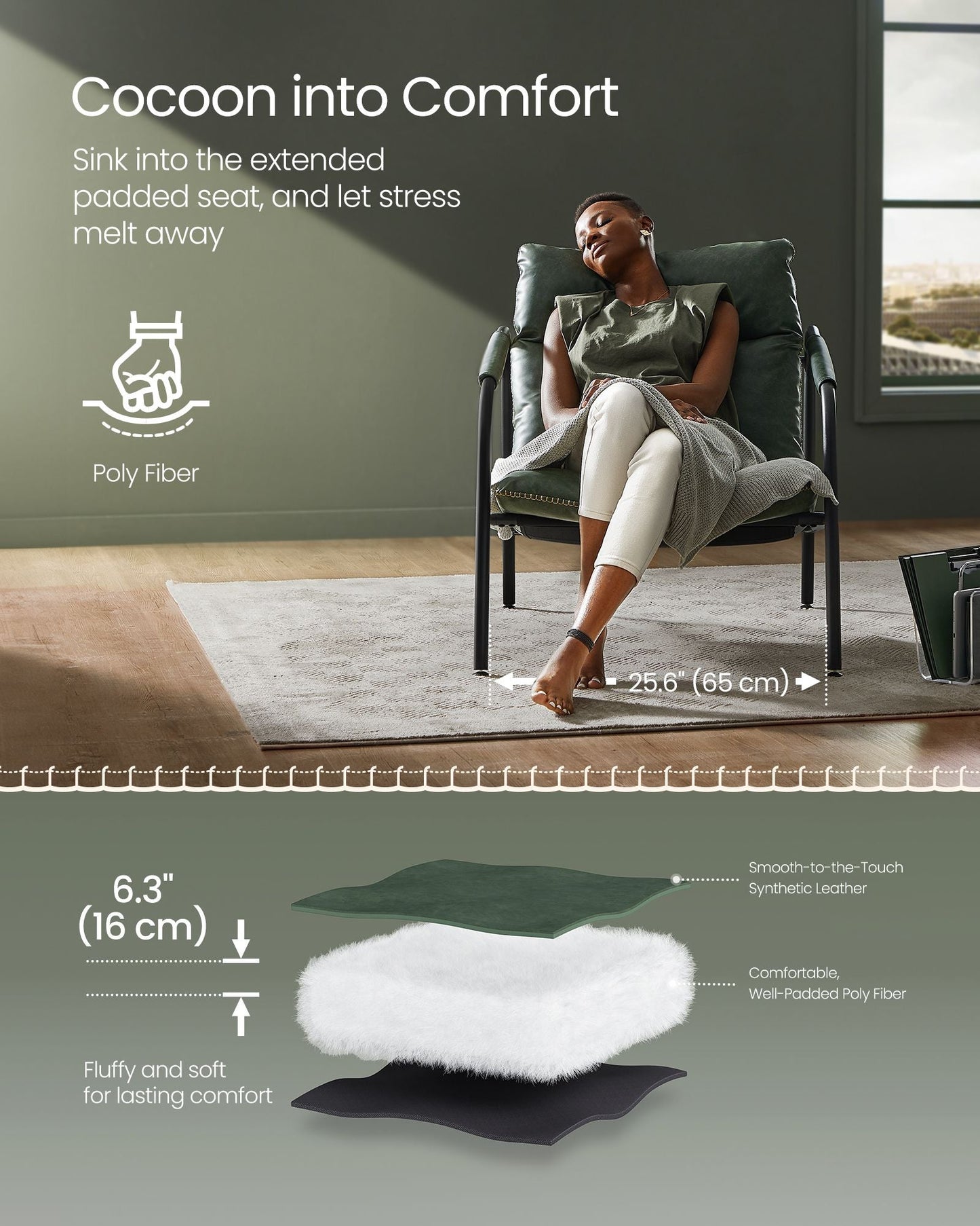 EKHO Collection - Accent Chair with Sleek Frame