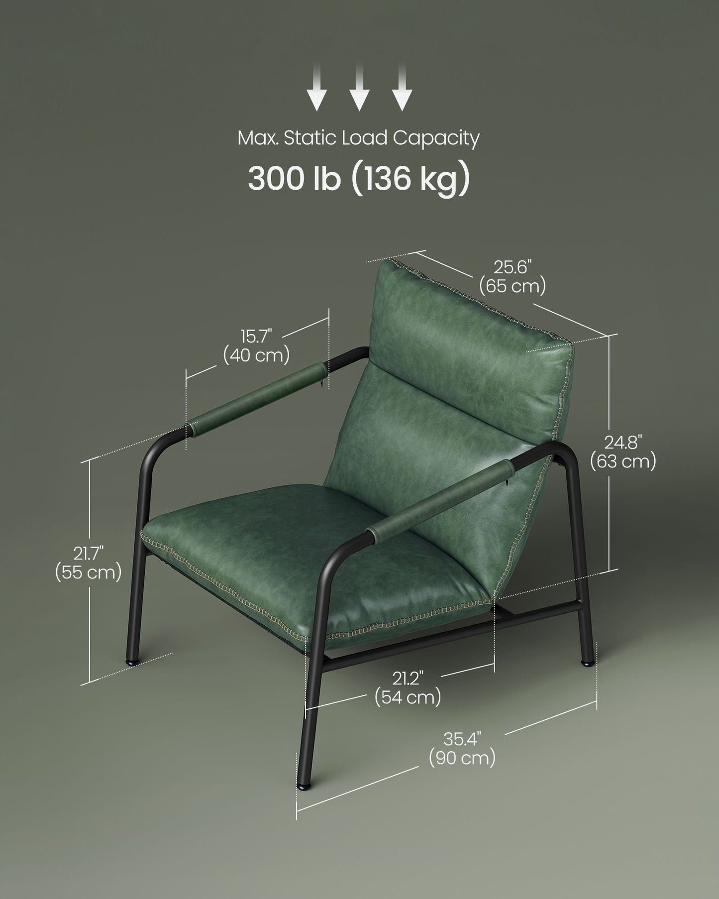 EKHO Collection - Accent Chair with Sleek Frame