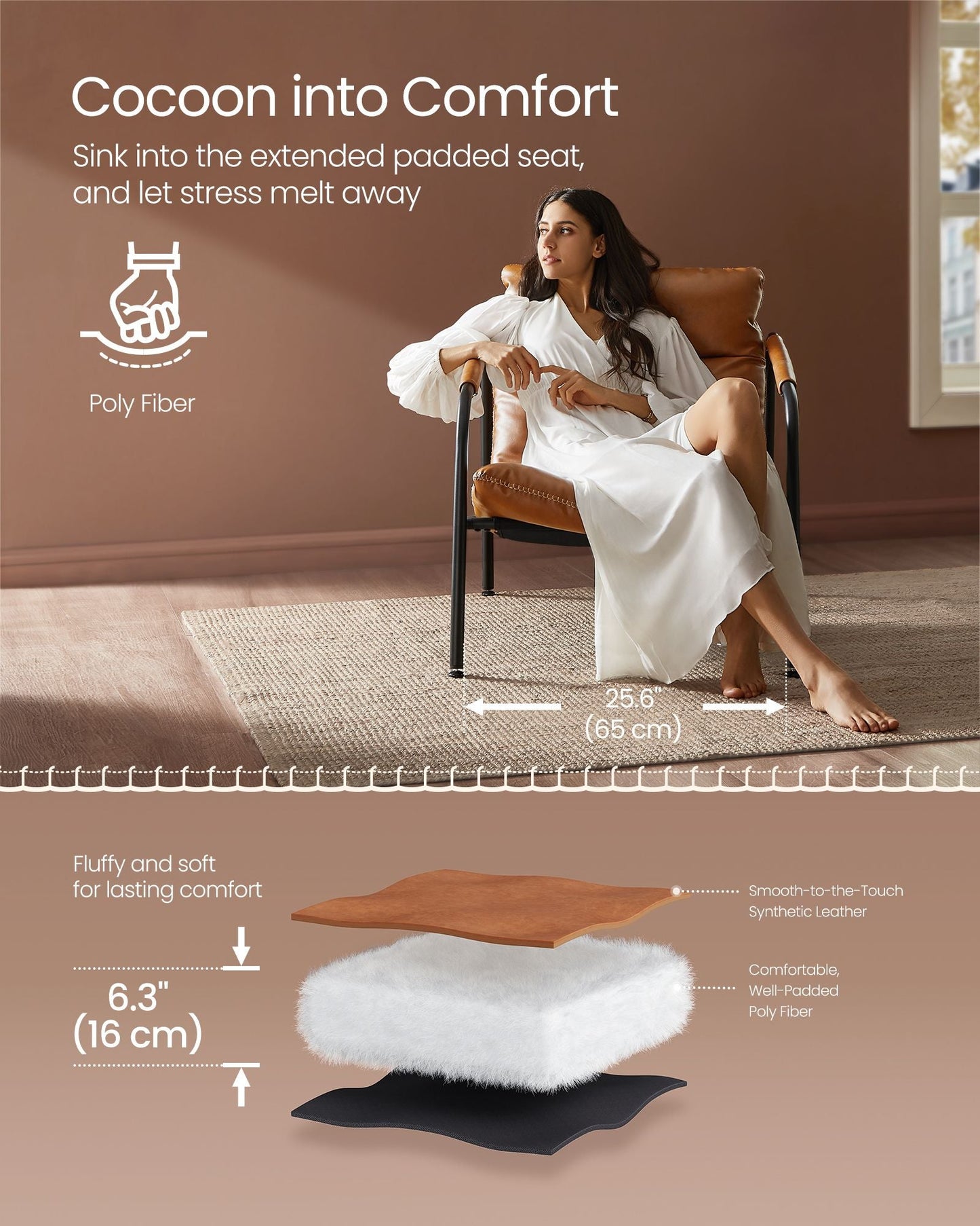 EKHO Collection - Accent Chair with Sleek Frame