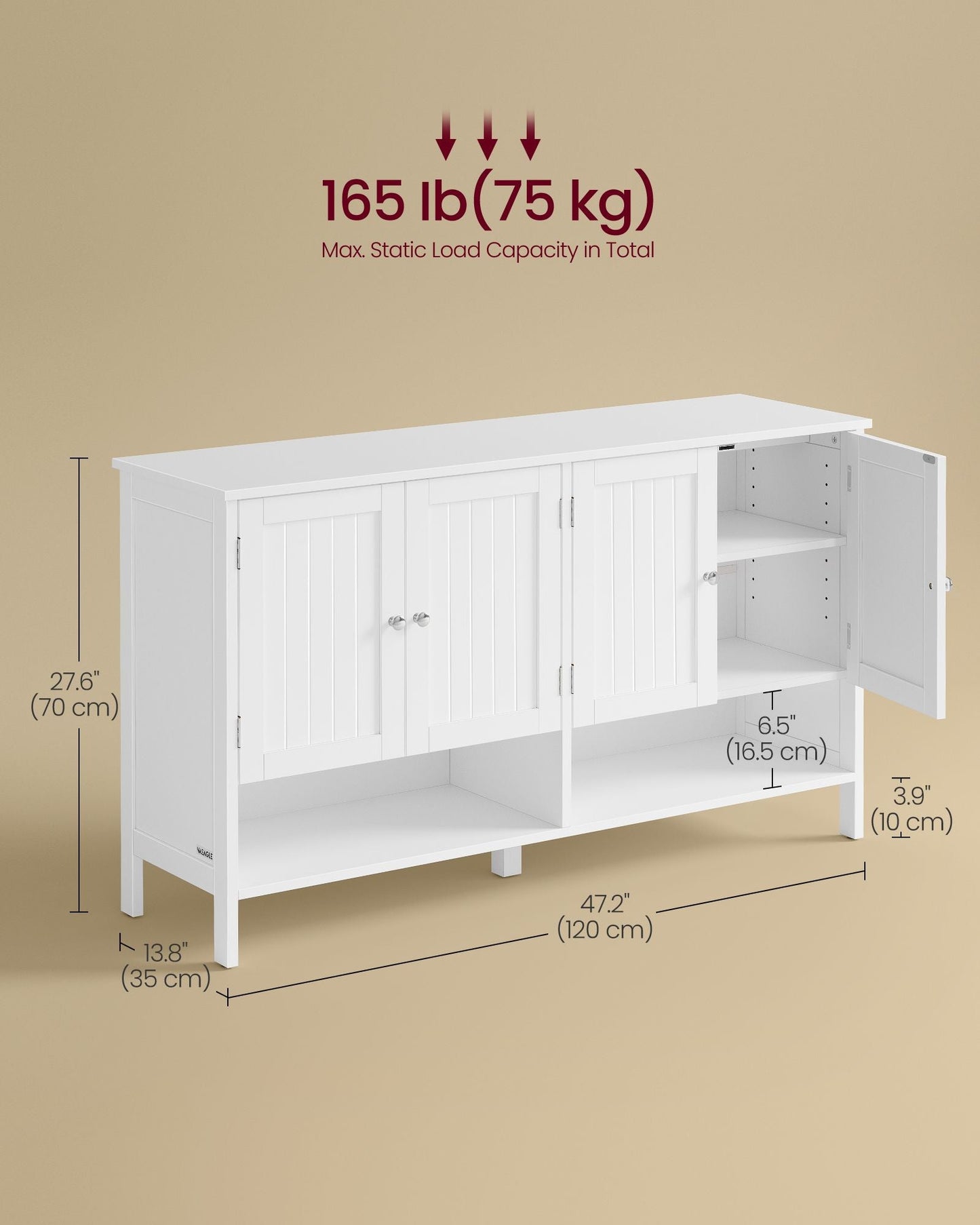 Shoe Cabinet, 3-Tier Shoe Storage Organizer