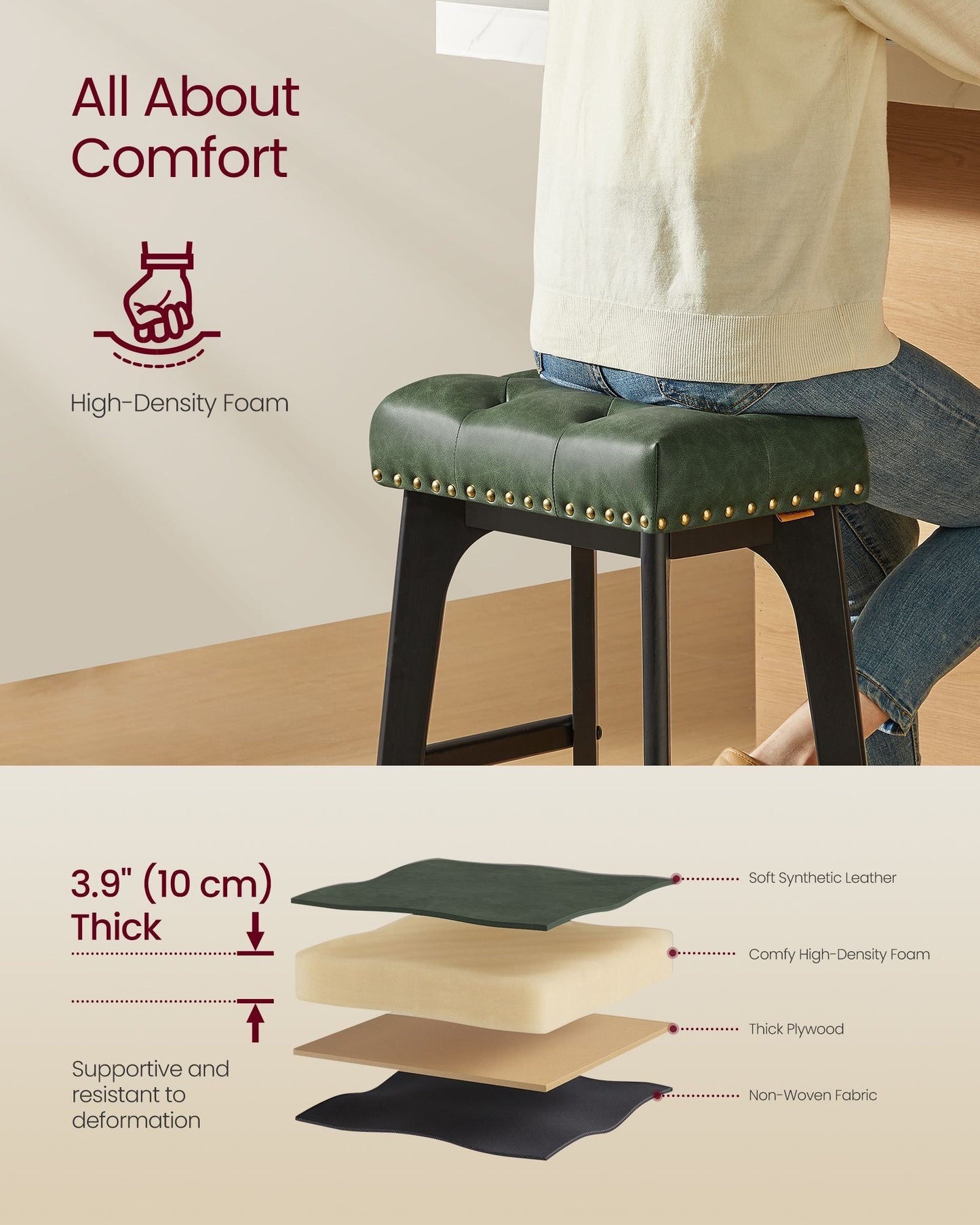Counter Height Bar Stools Set of 2