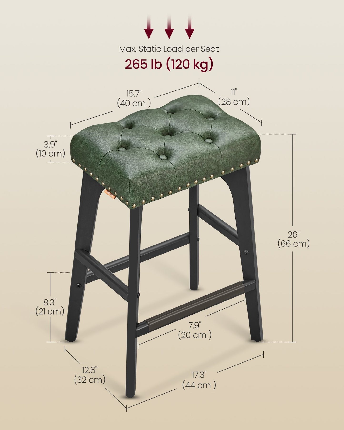 Counter Height Bar Stools Set of 2