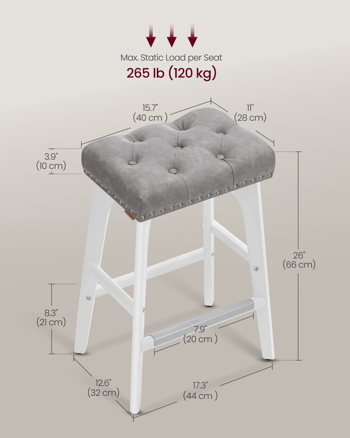 Counter Height Bar Stools Set of 2