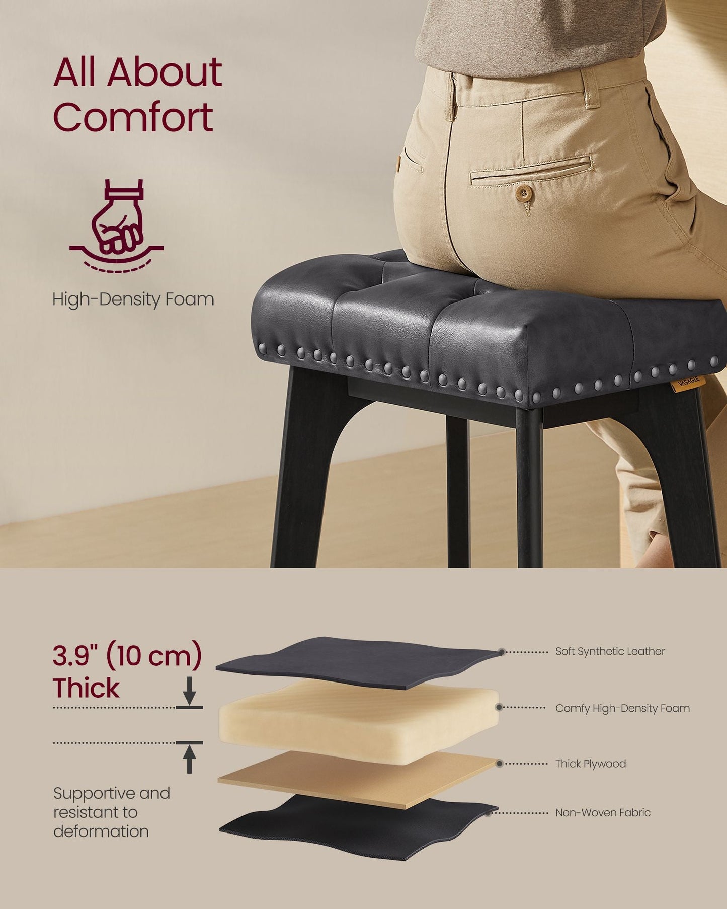 Counter Height Bar Stools Set of 2