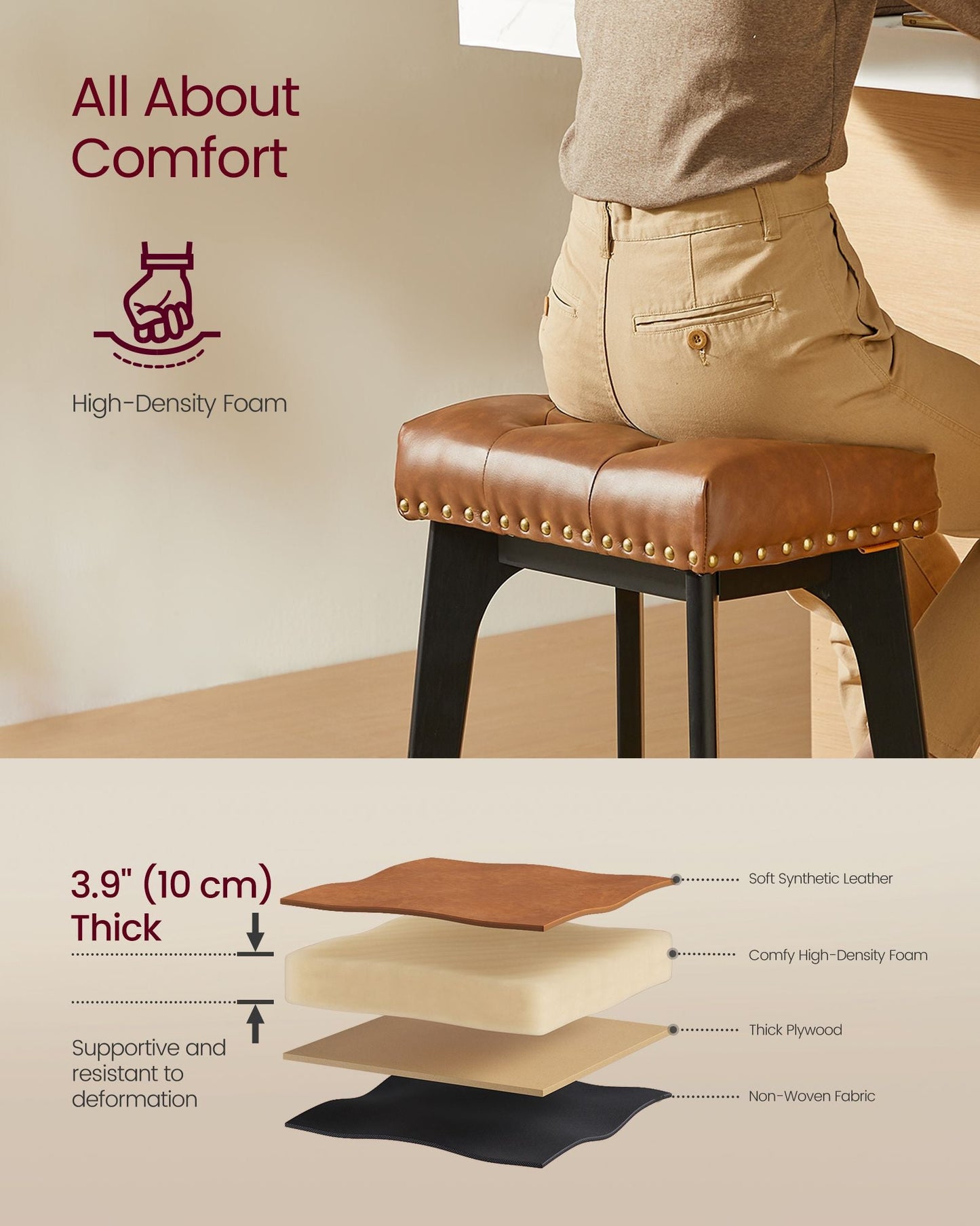Counter Height Bar Stools Set of 2