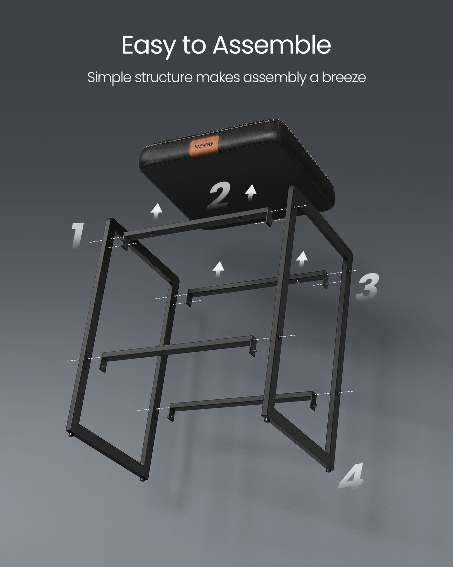 EKHO Collection - Counter Height Bar Stools Set of Two