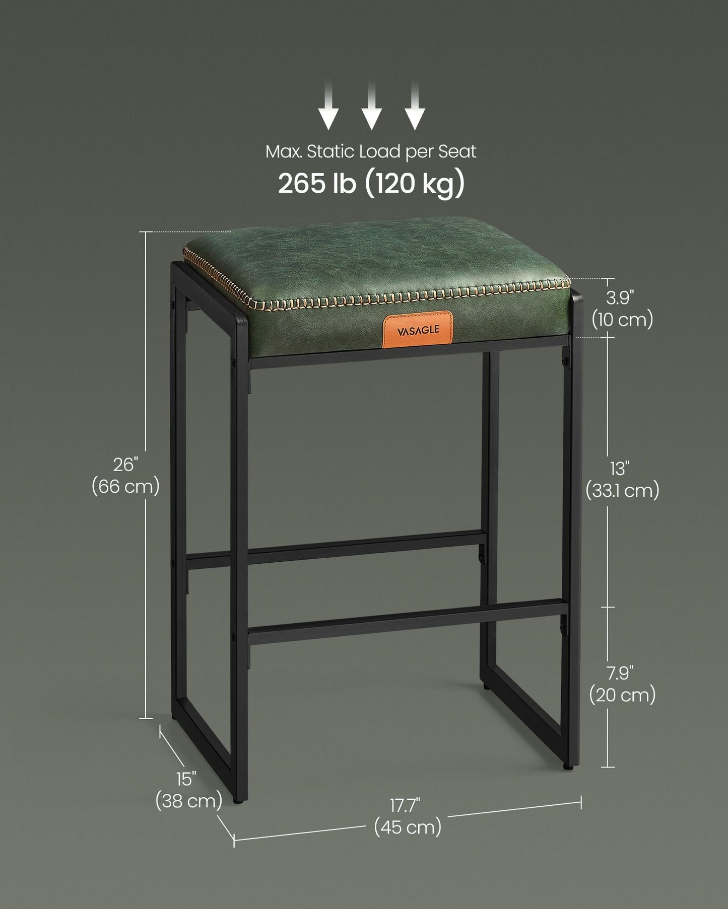 EKHO Collection - Counter Height Bar Stools Set of Two