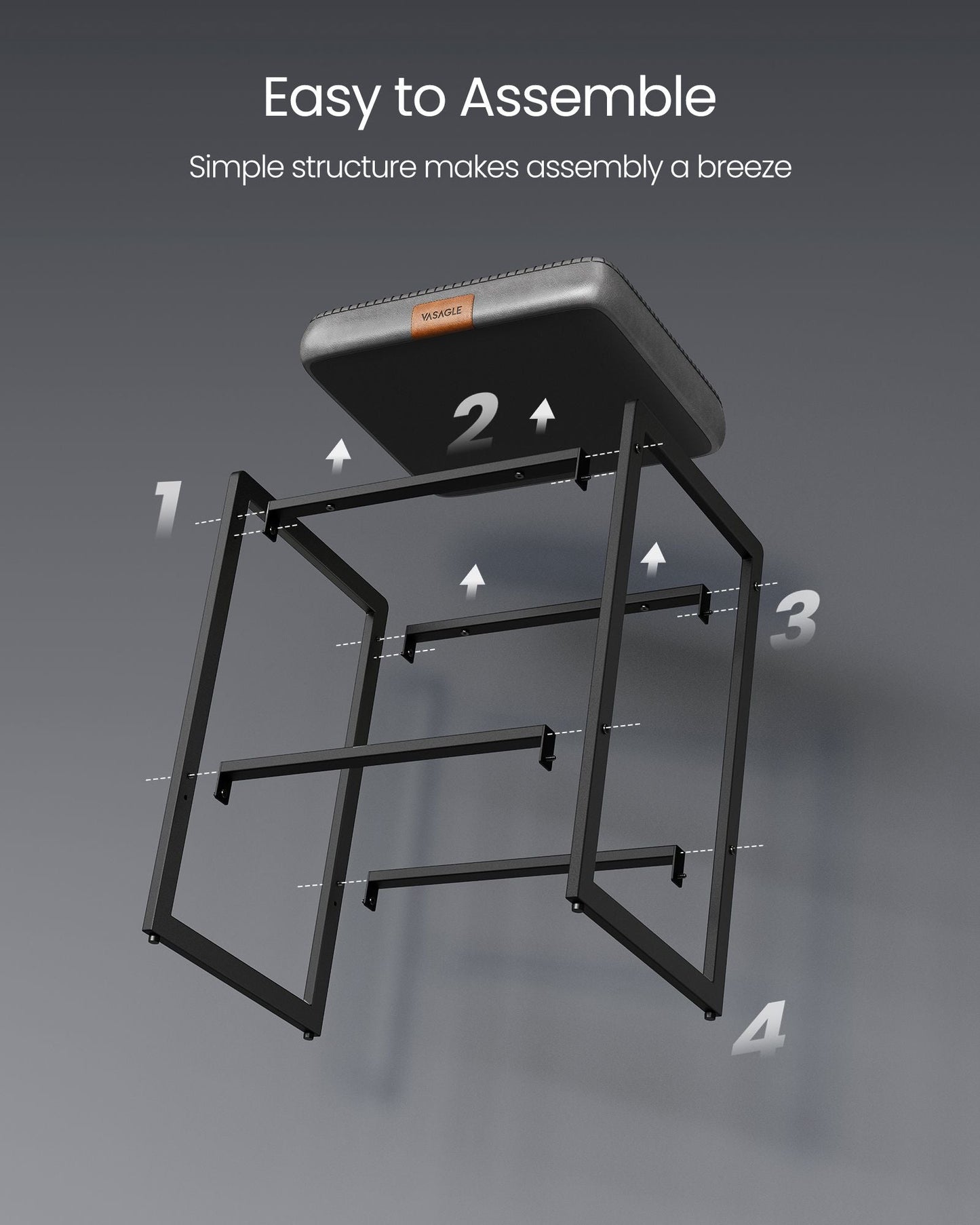 EKHO Collection - Counter Height Bar Stools Set of Two