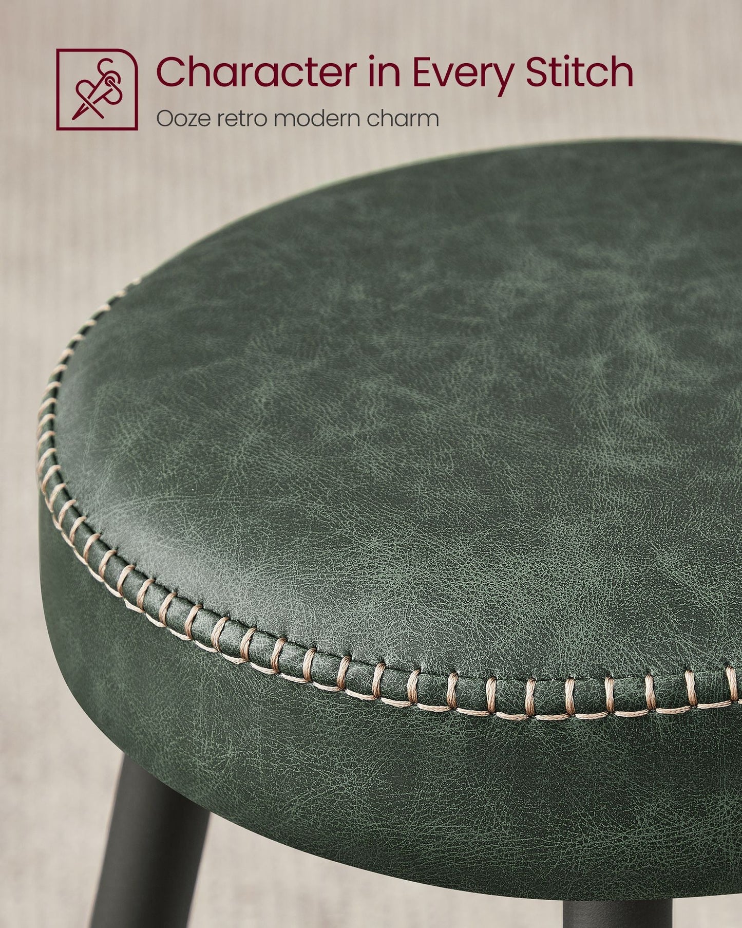 EKHO Collection - Bar Stools Set of 2, Forest Green