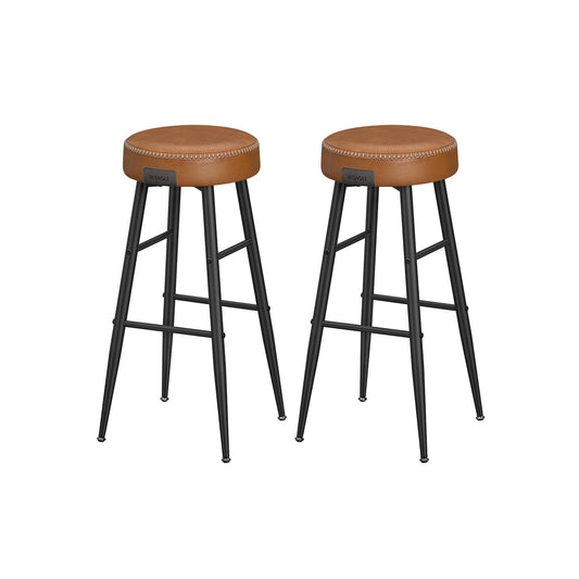 EKHO Collection - Bar Stools Set of 2, Camarel Brown