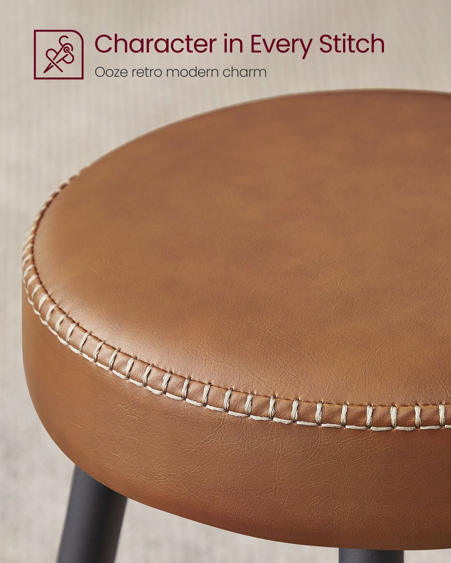 EKHO Collection - Bar Stools Set of 2, Camarel Brown