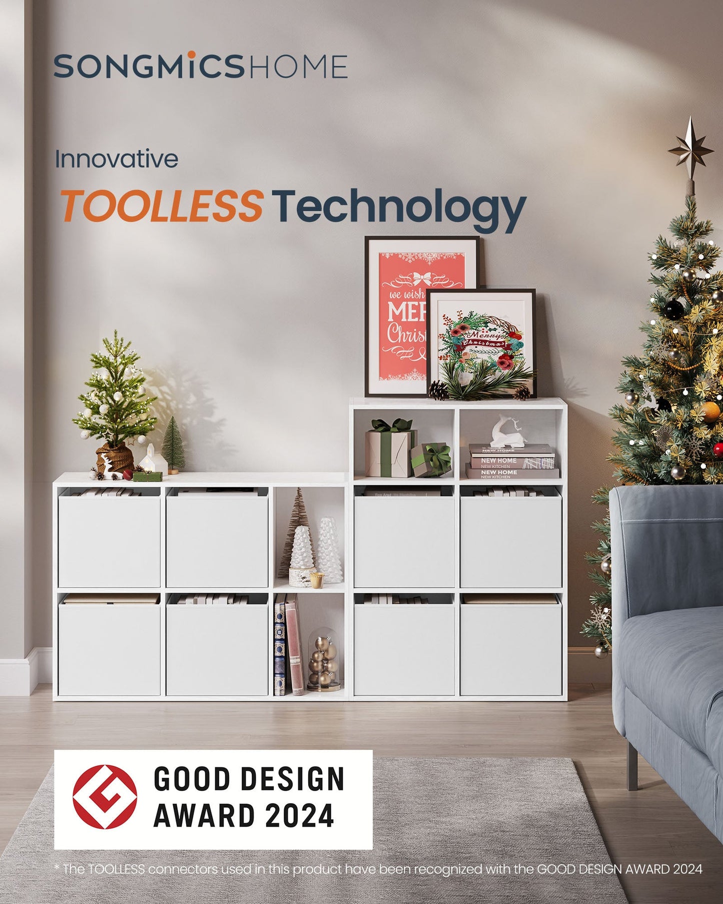 Superfast Toolless Assembly-Cube Storage Organizer