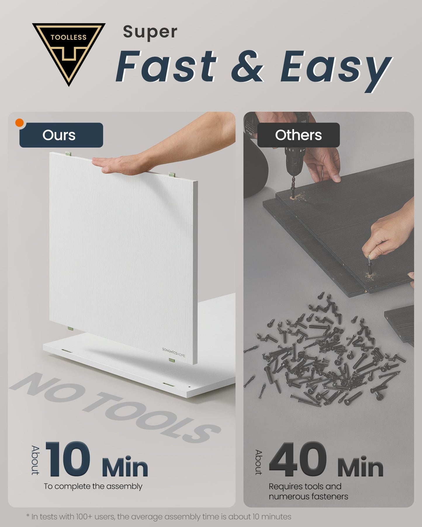 Superfast Toolless Assembly-Cube Storage Organizer