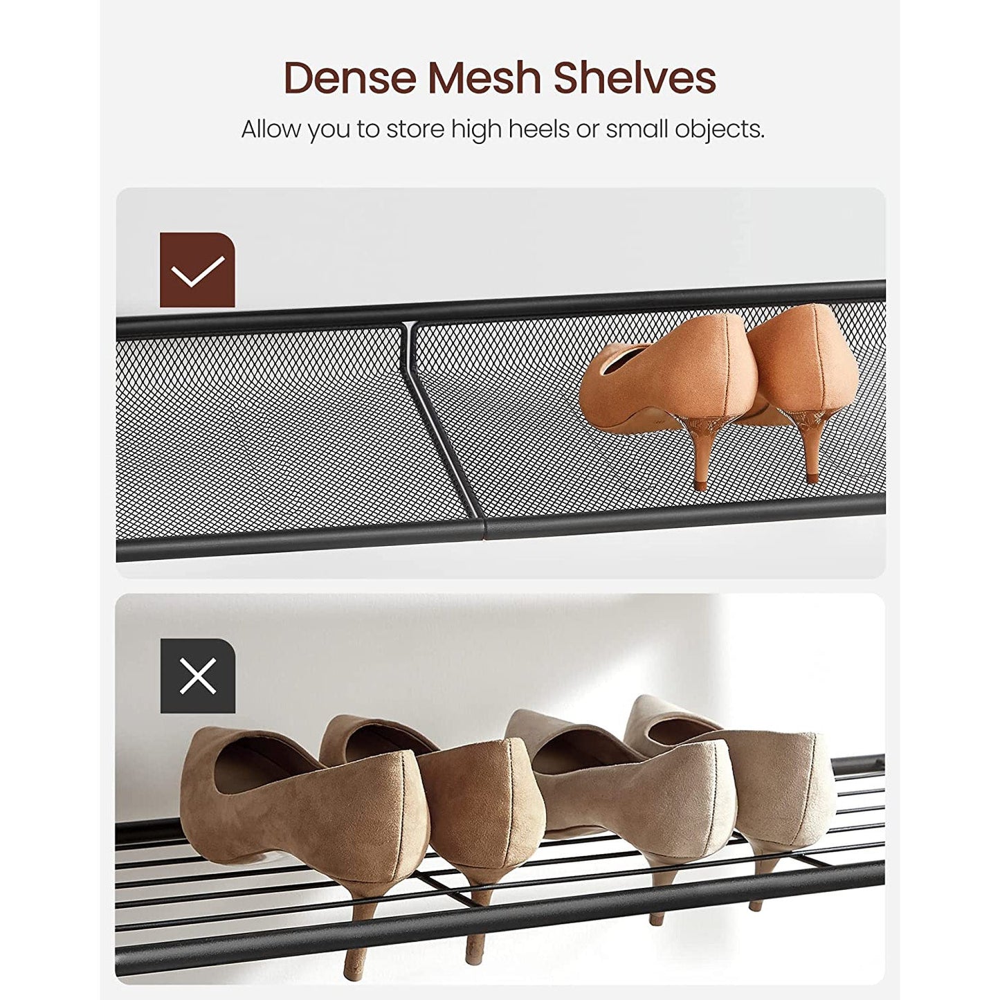 5-Tier Shoe Rack with Storage Shelves and Spacious Top