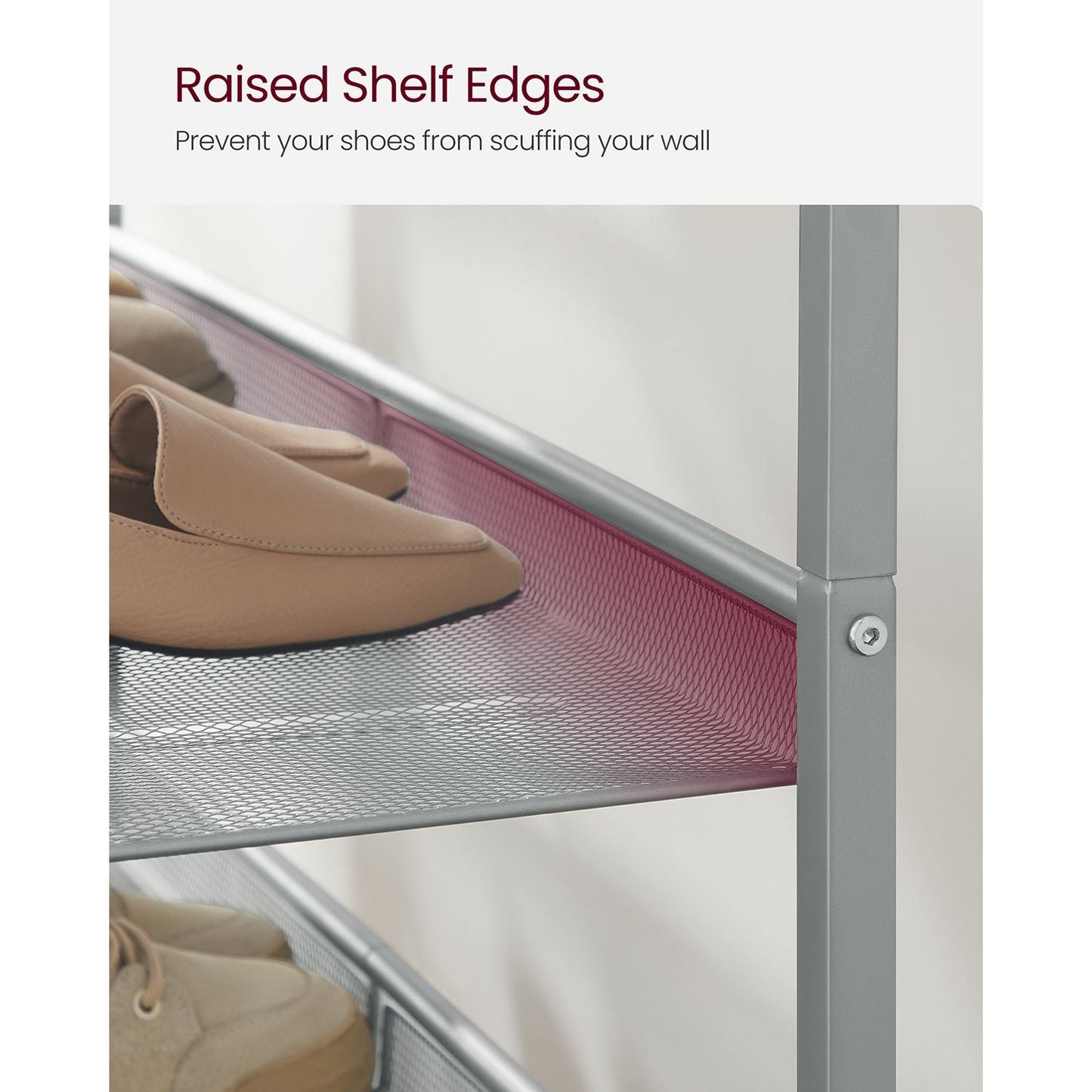 5-Tier Shoe Rack with Storage Shelves and Spacious Top
