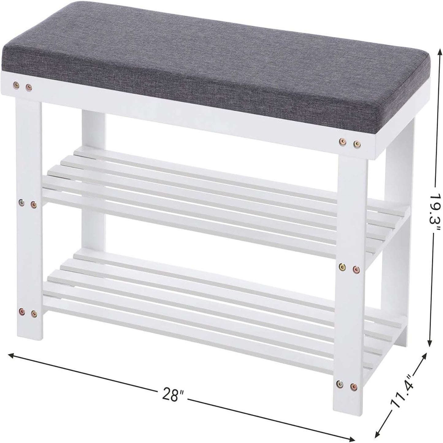 3-Tier Bamboo Shoe Bench