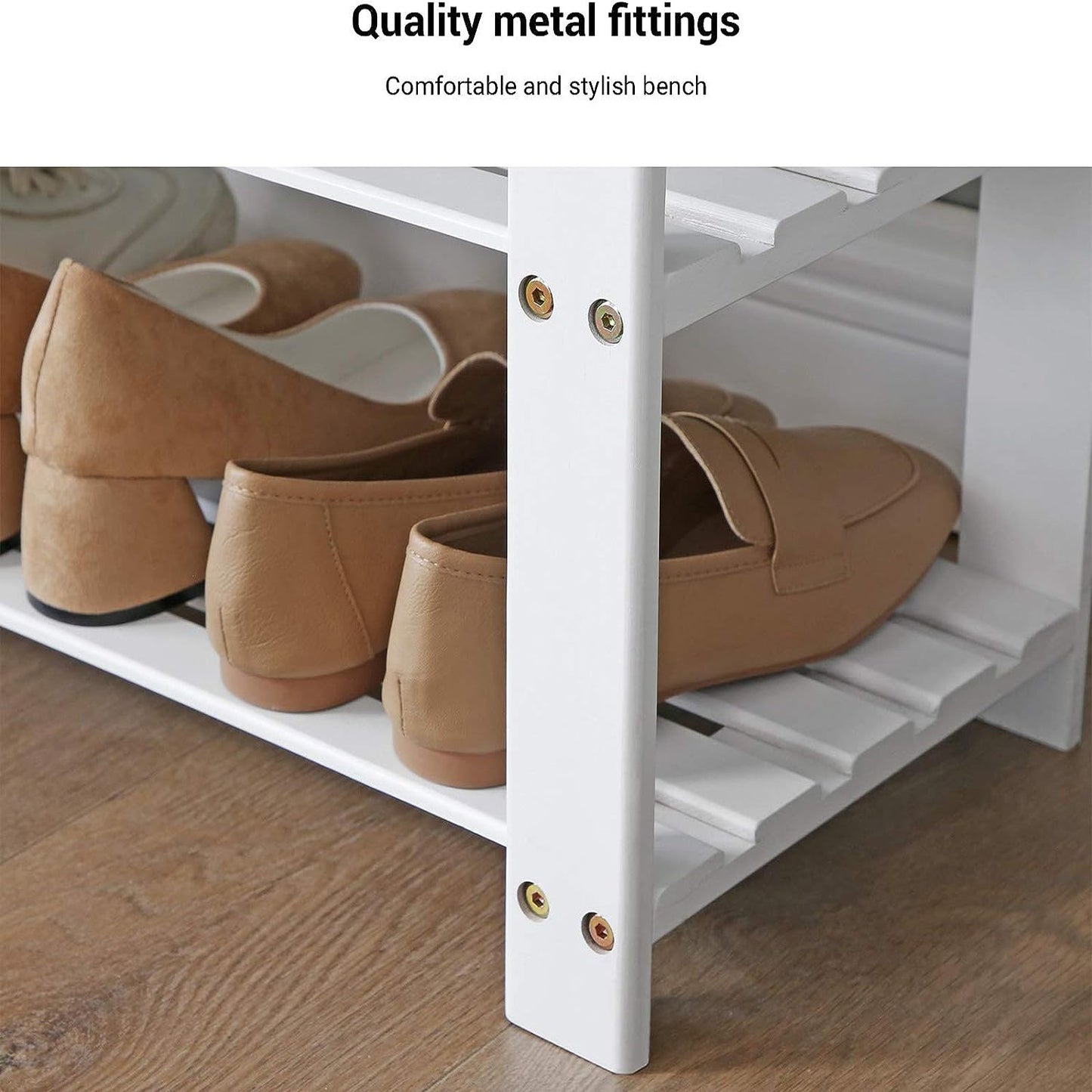 3-Tier Bamboo Shoe Bench