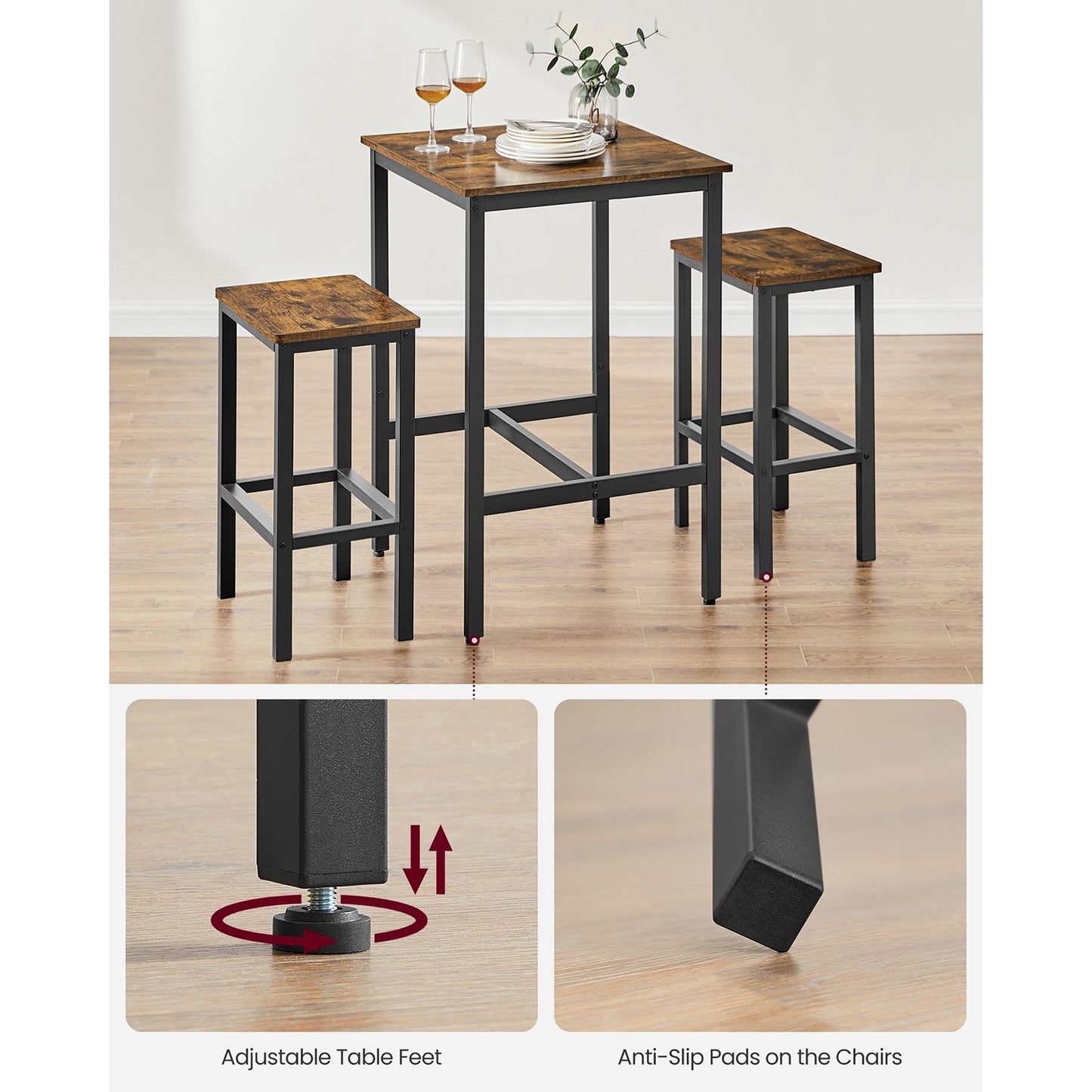 Bar Table and Chairs Set